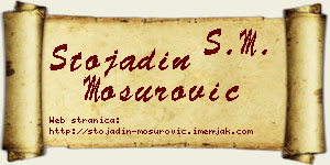 Stojadin Mosurović vizit kartica